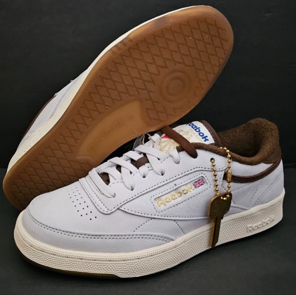 NIB Reebok x Bodega Club C85 15th Anniversary Men's Sneakers Grey/Brush Brown